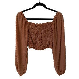 Cotton On Scrunched Stretchy Polka Dotted Crop Top